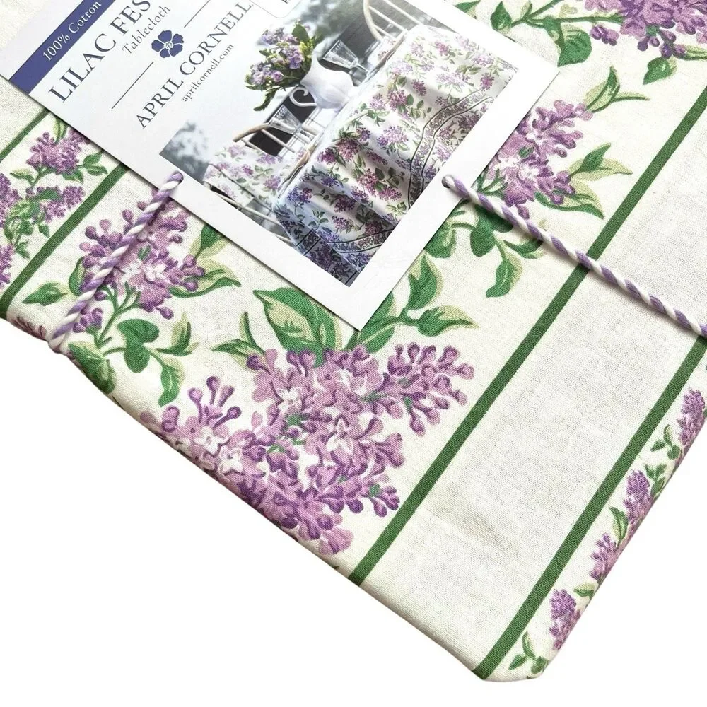 April Cornell Lilac Festival Floral Tablecloth 60x84